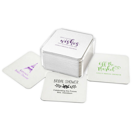 Design Your Own Bridal Shower Square Coasters